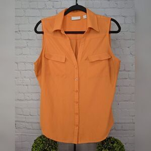 New York & Company Button Down Sleeveless Blouse